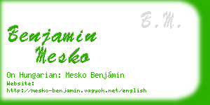 benjamin mesko business card
